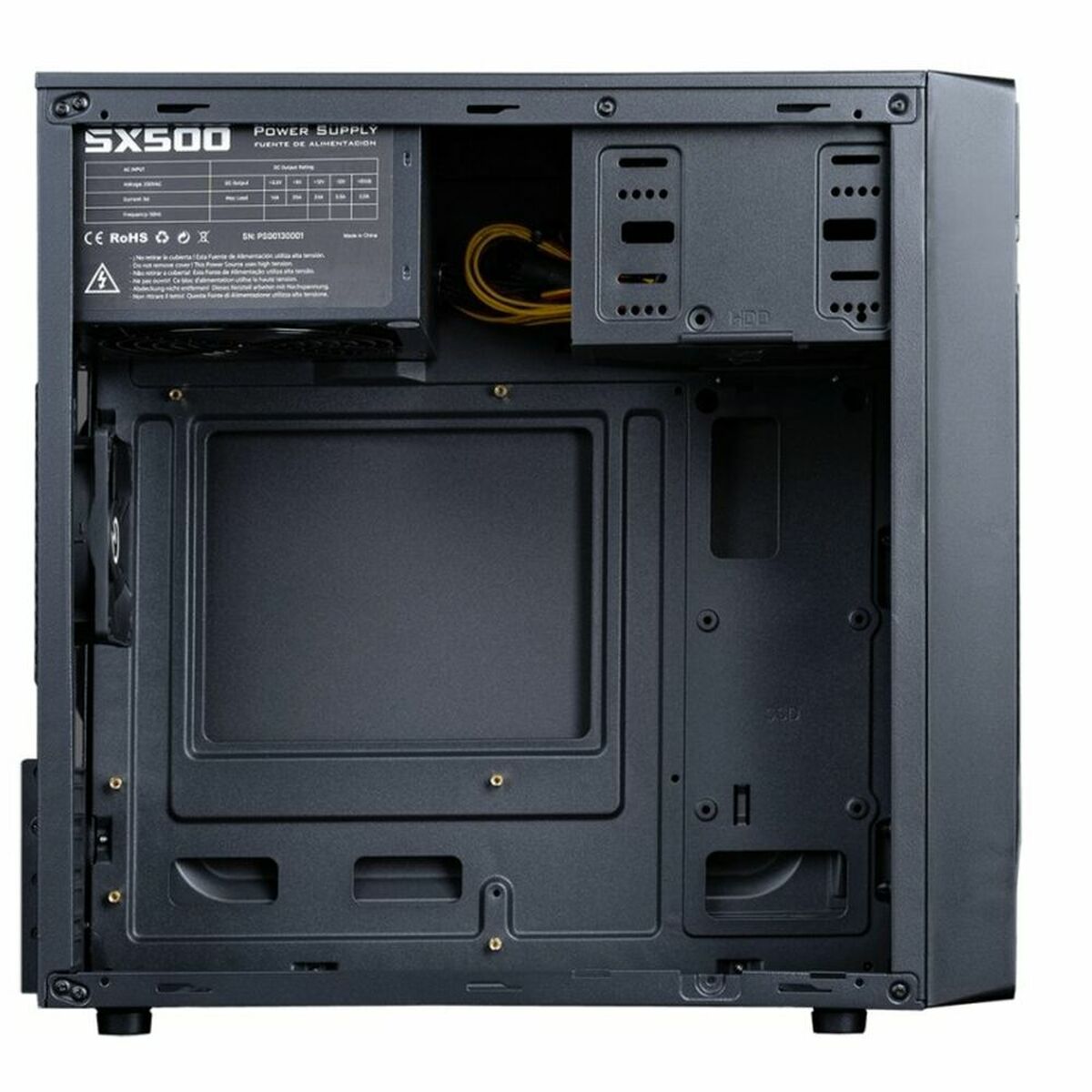 ATX/mATX semi-tornikotelo Hiditec CHA010032 Musta